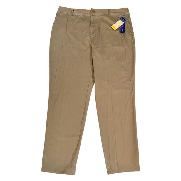 NWT Pendleton Classic Straight Leg Womens Pants Size 16 Tan Light Khaki - Picture 1 of 11